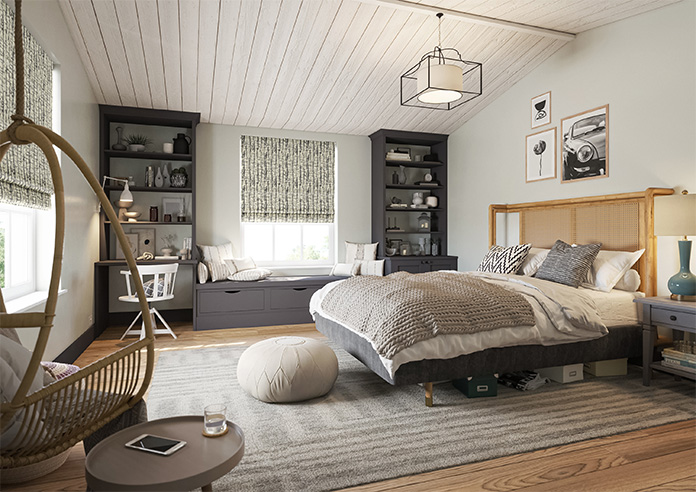 Urbanite, Glimmer Jet - Twist&Fit Roman Blind - Image 6